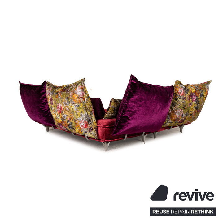 Bretz Ohlinda Samt Sofa Rot Ecksofa Couch