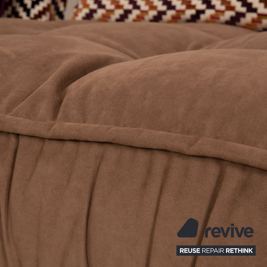 Bretz Ohlinda fabric sofa set brown purple corner sofa stool couch