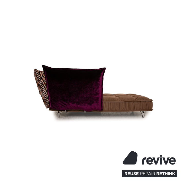 Bretz Ohlinda fabric sofa set brown purple corner sofa stool couch