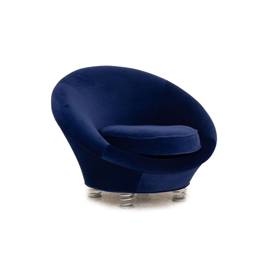 Fauteuil de piscine Bretz en tissu bleu