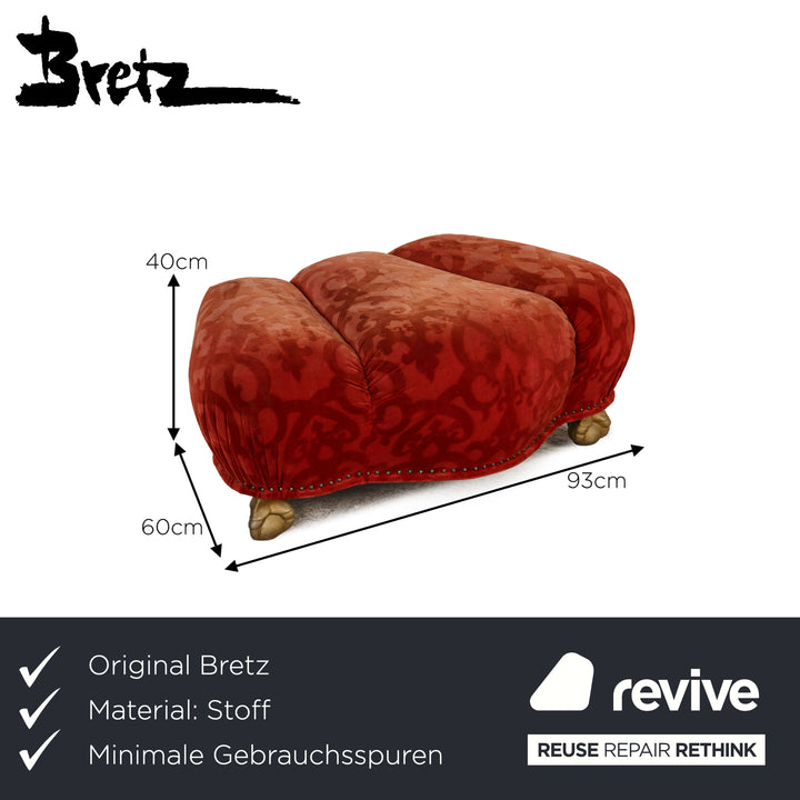 Bretz fabric stool red