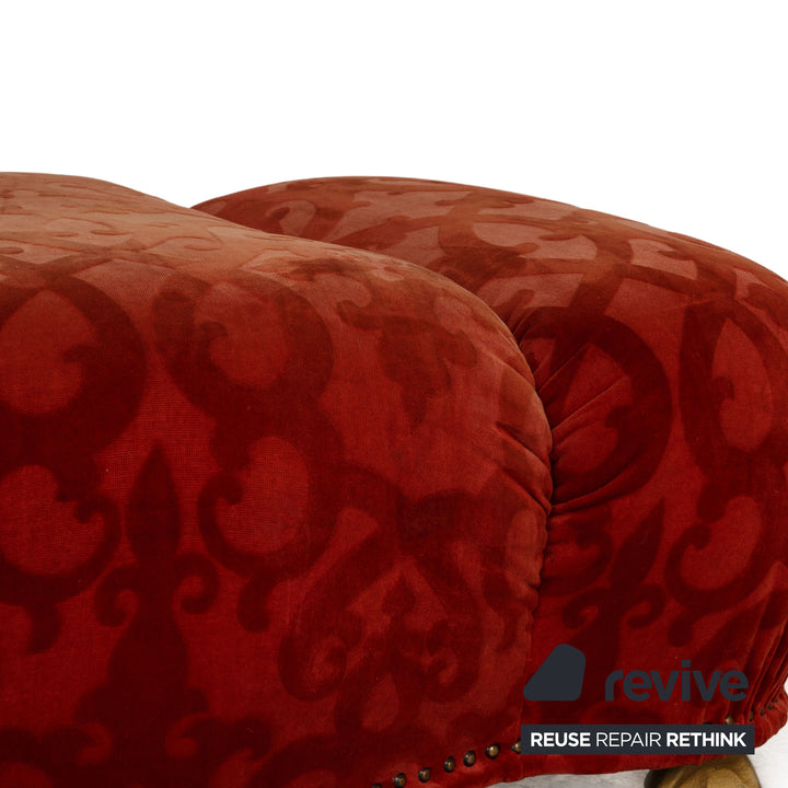 Bretz fabric stool red