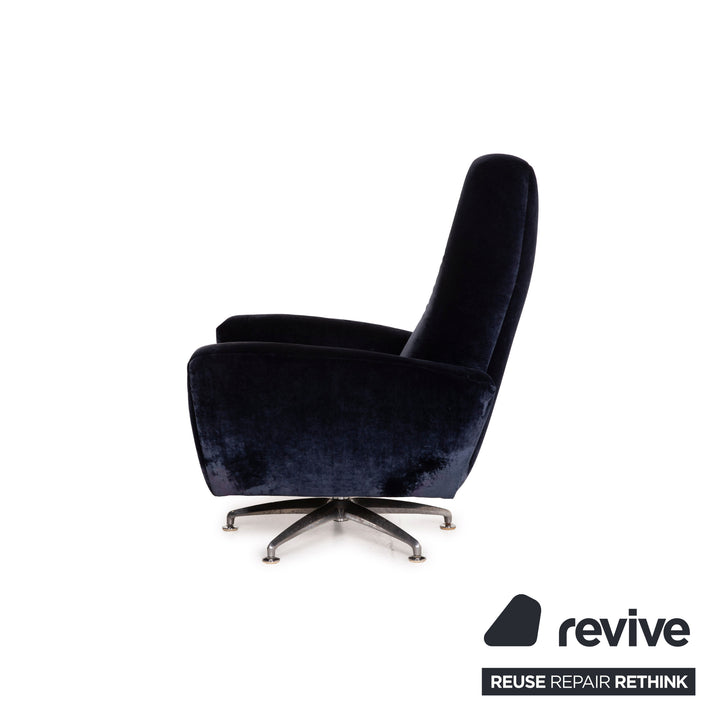 Fauteuil en tissu Bretz bleu fonction bascule
