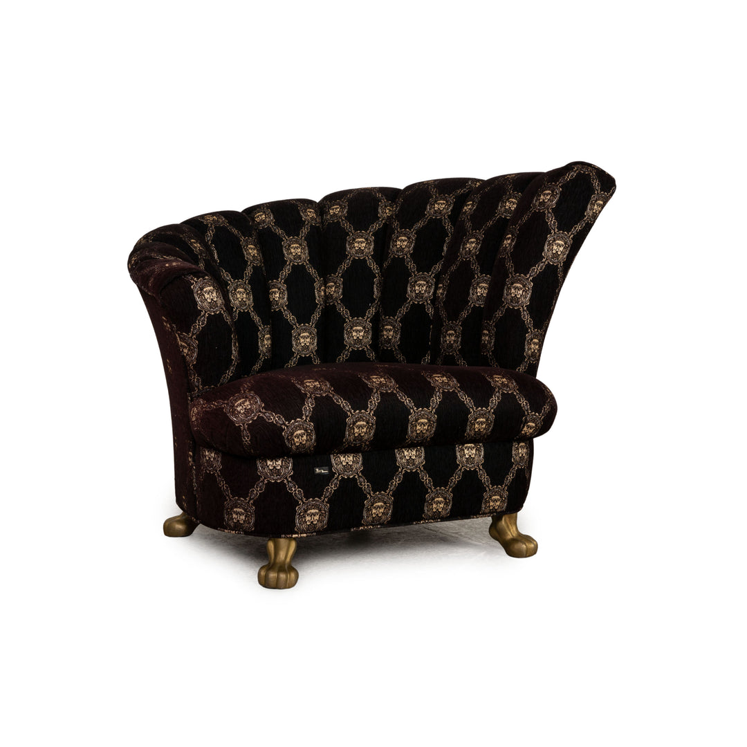 Bretz fabric armchair brown pattern