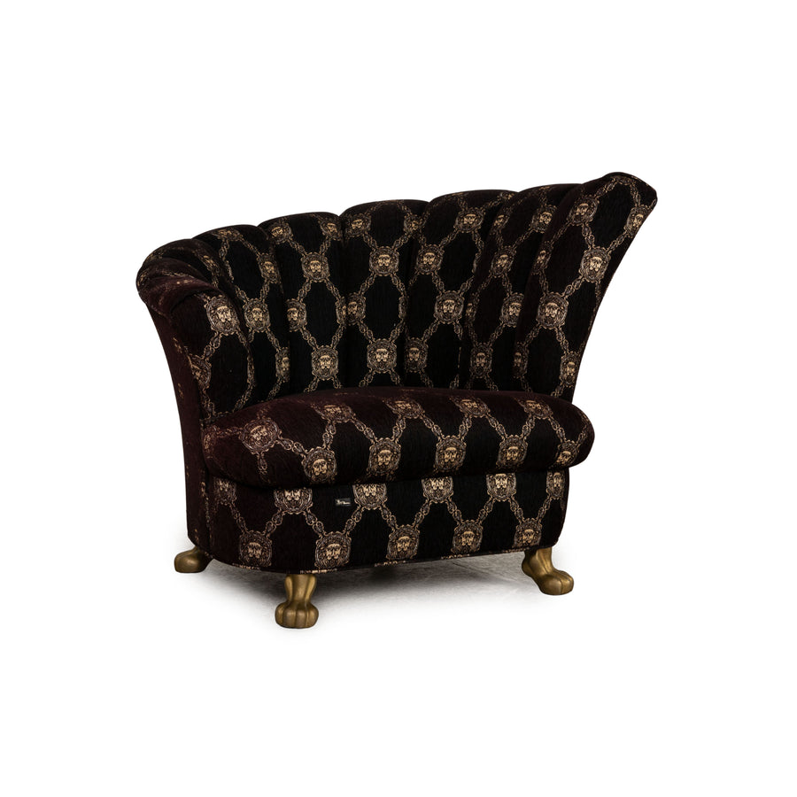 Bretz fabric armchair brown pattern