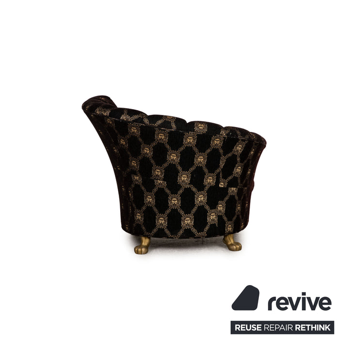 Bretz fabric armchair brown pattern