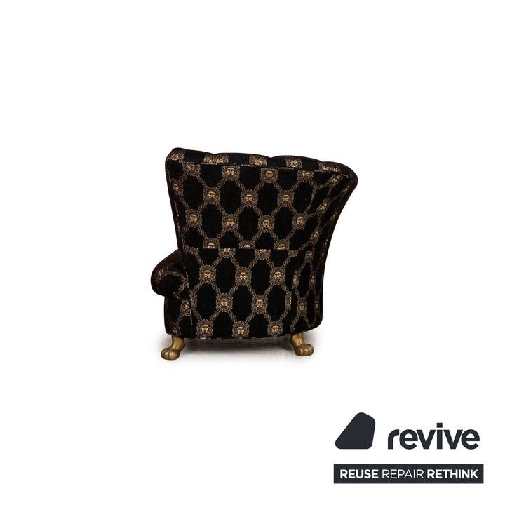 Bretz fabric armchair brown pattern