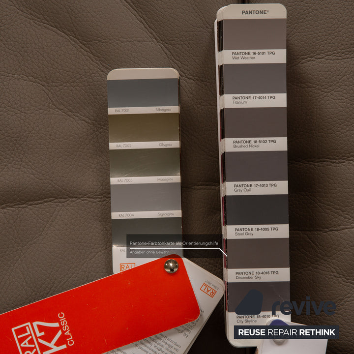 Brühl Alba Leather Stool Grey