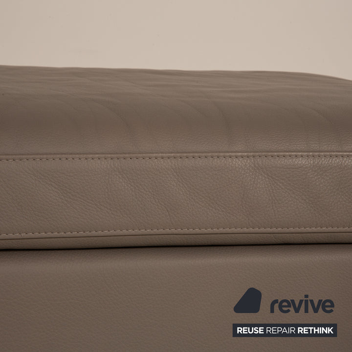 Brühl Alba Leather Stool Grey