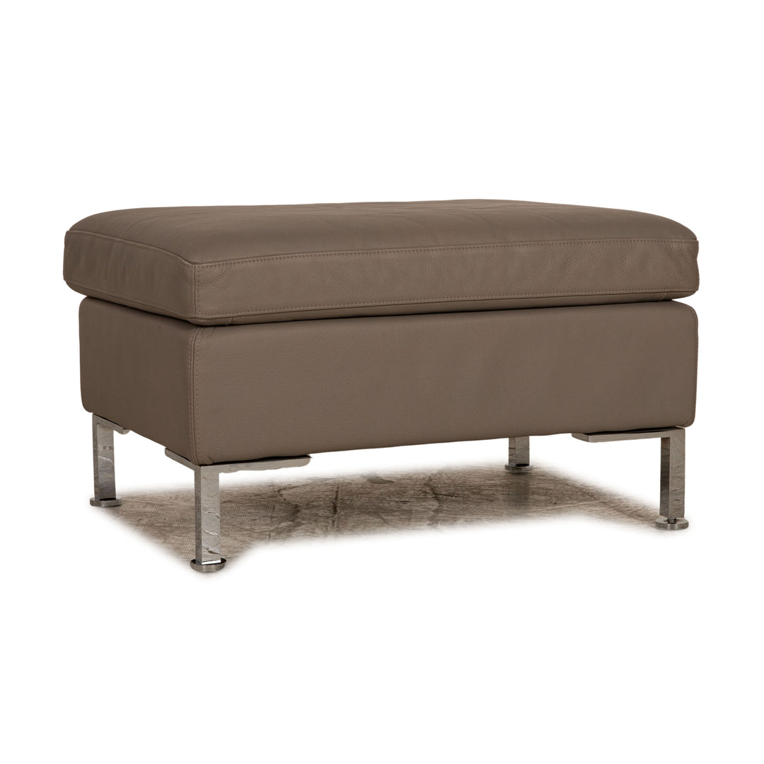 Brühl Alba Leather Stool Grey