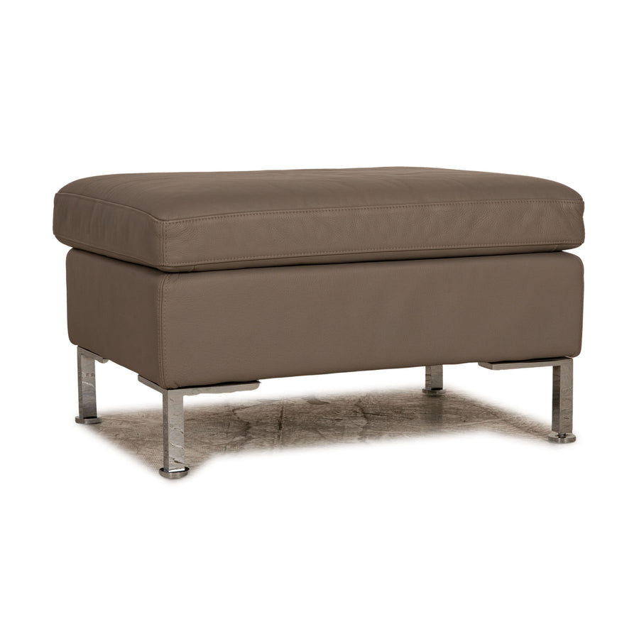 Brühl Alba Leather Stool Grey