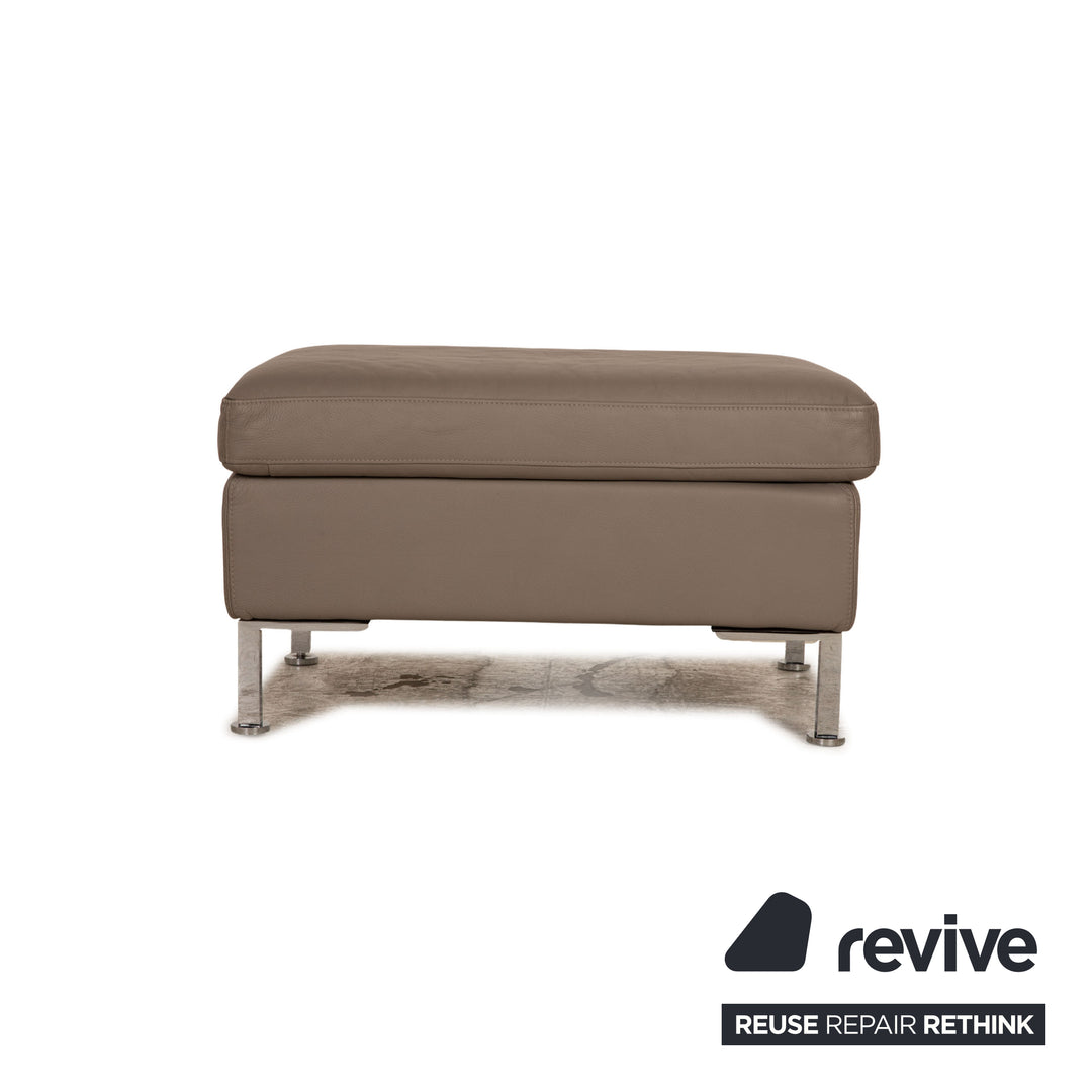 Brühl Alba Leather Stool Grey