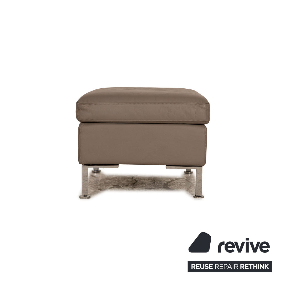 Brühl Alba Leather Stool Grey