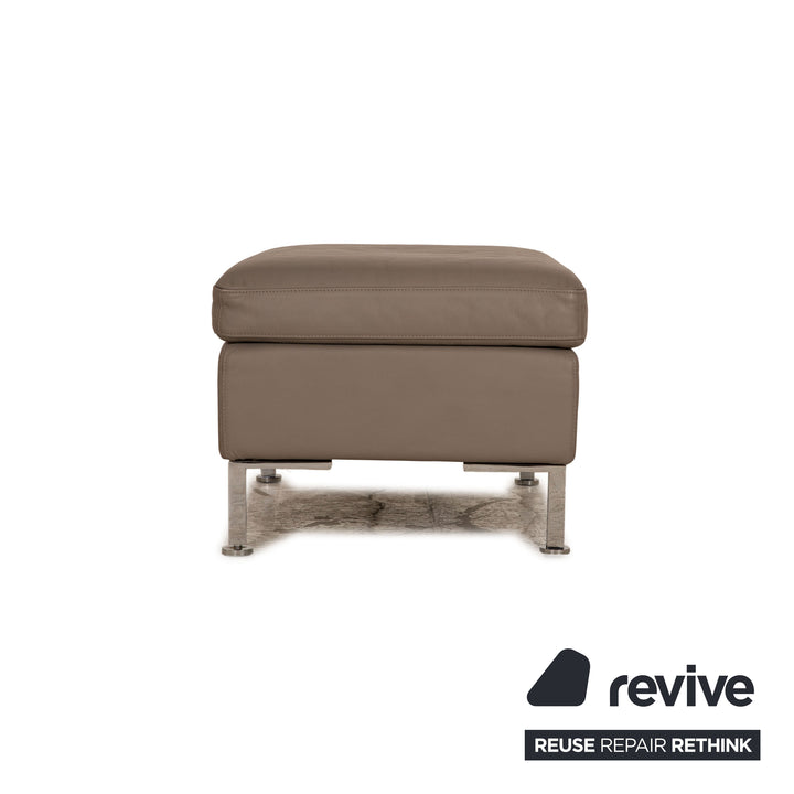 Brühl Alba Leather Stool Grey