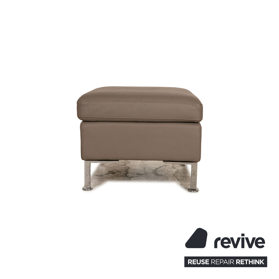 Brühl Alba Leather Stool Grey