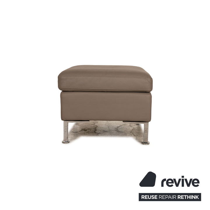 Brühl Alba Leather Stool Grey