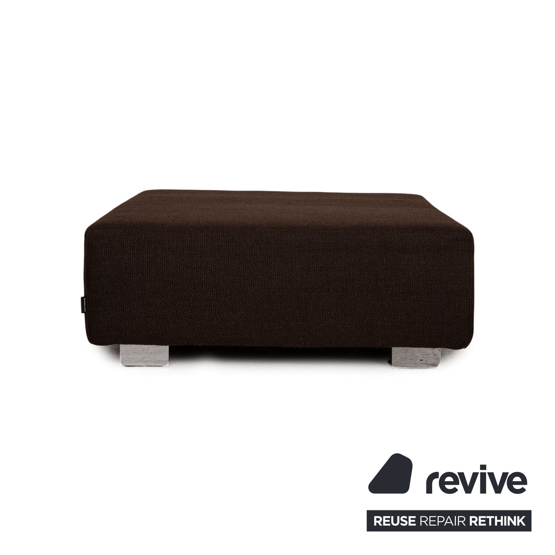 Brühl Fields fabric stool brown dark brown