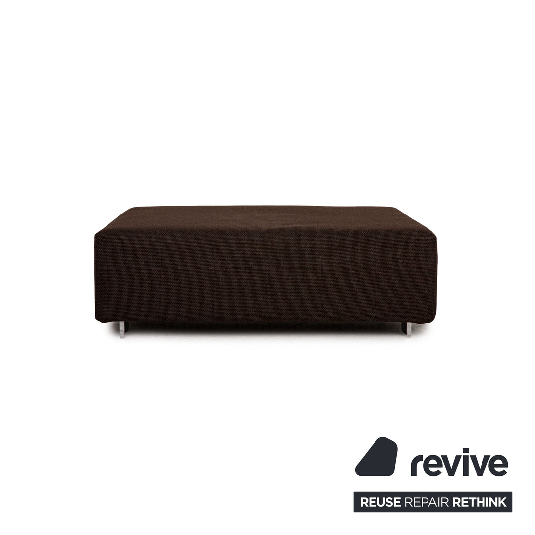 Brühl Fields fabric stool brown dark brown