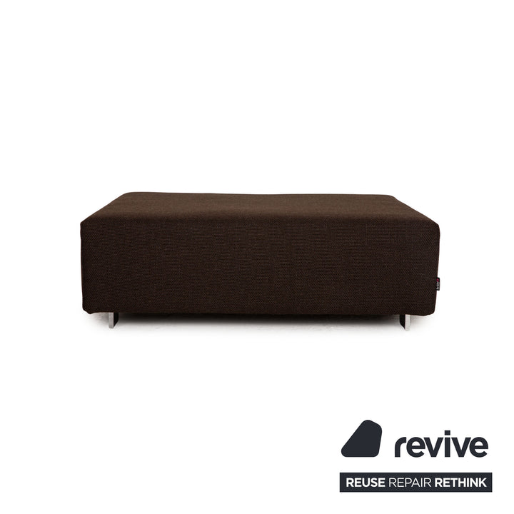 Brühl Fields fabric stool brown dark brown