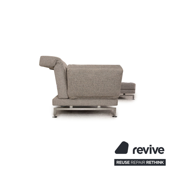 Brühl Moule fabric corner sofa gray sofa couch reclining function