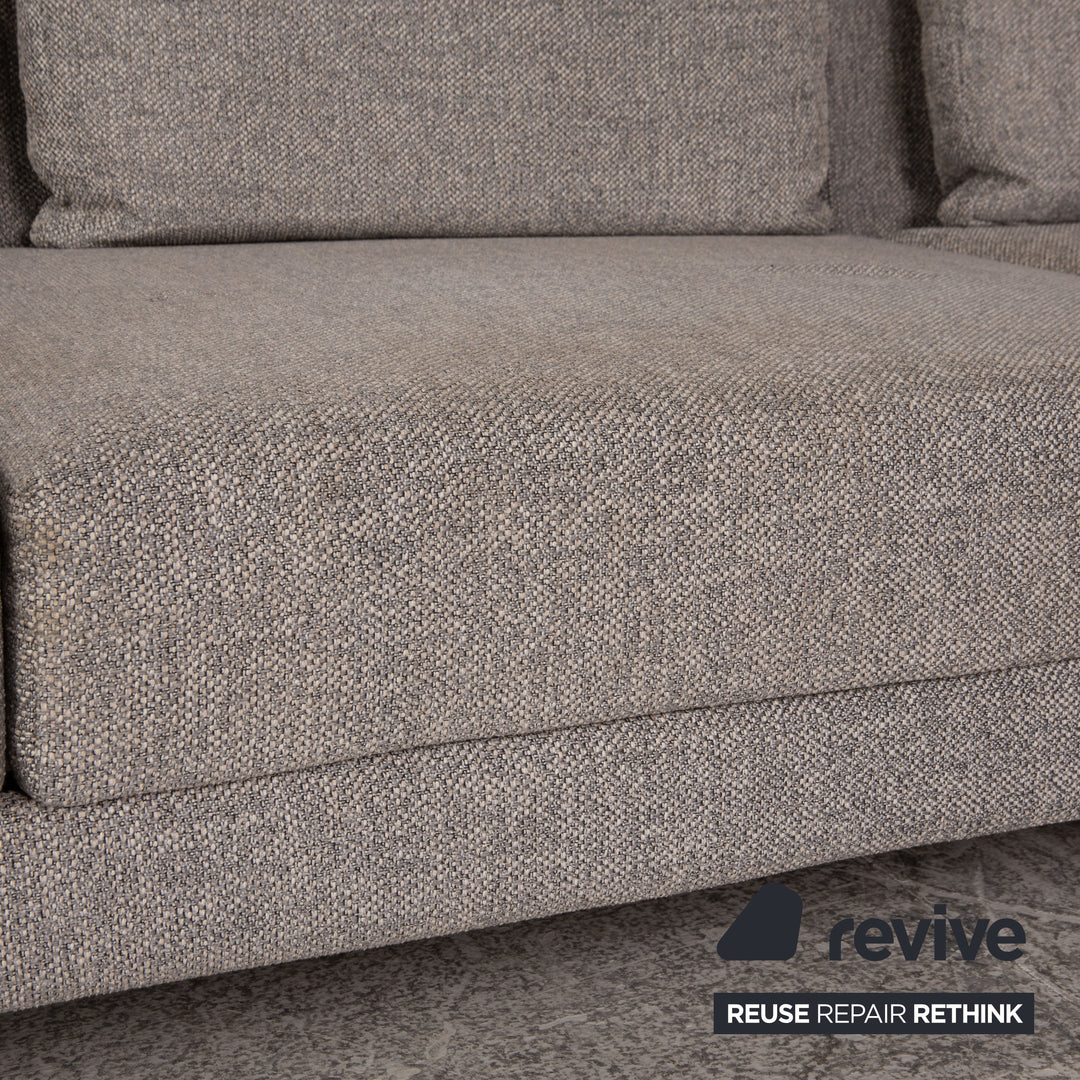 Brühl Moule fabric corner sofa gray sofa couch reclining function