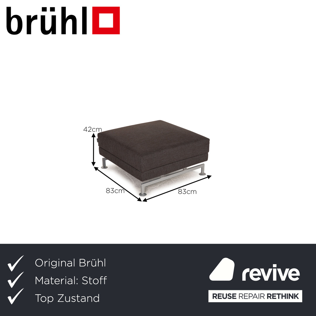 Tabouret en tissu Brühl Moule anthracite