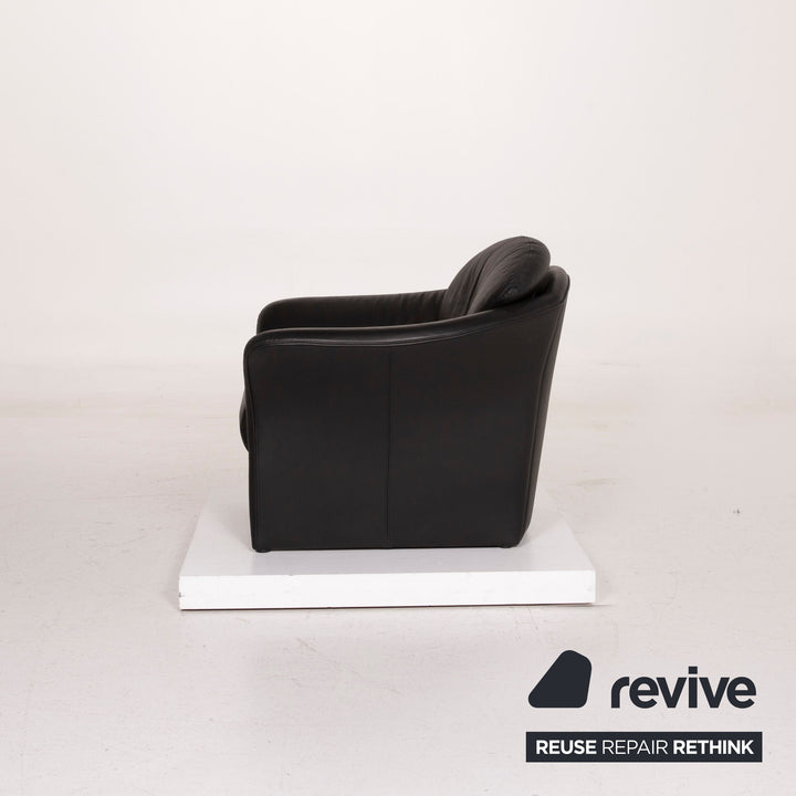 Brühl Boa Leder Sessel Schwarz #15247