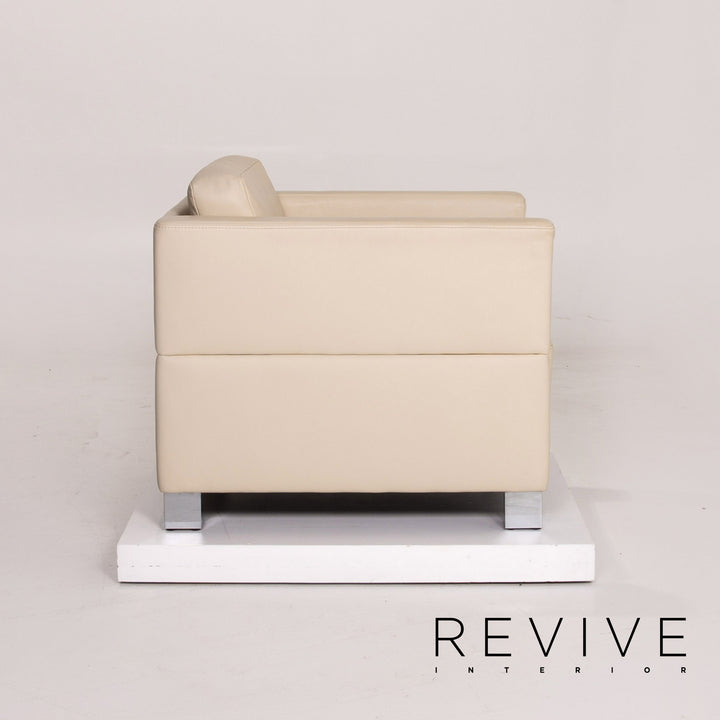Brühl &amp; Sippold Carée leather armchair cream #14194