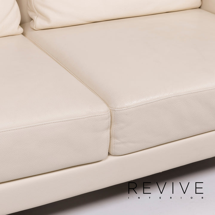 Brühl & Sippold Moule Leder Sofa Creme Zweisitzer #12344