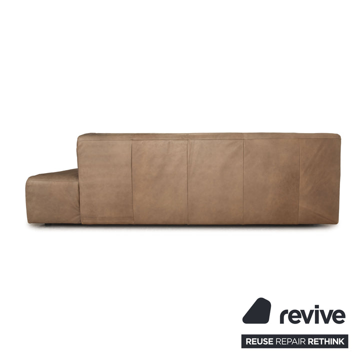 Bullfrog Camp Leder Ecksofa Beige Sofa Couch Recamiere rechts
