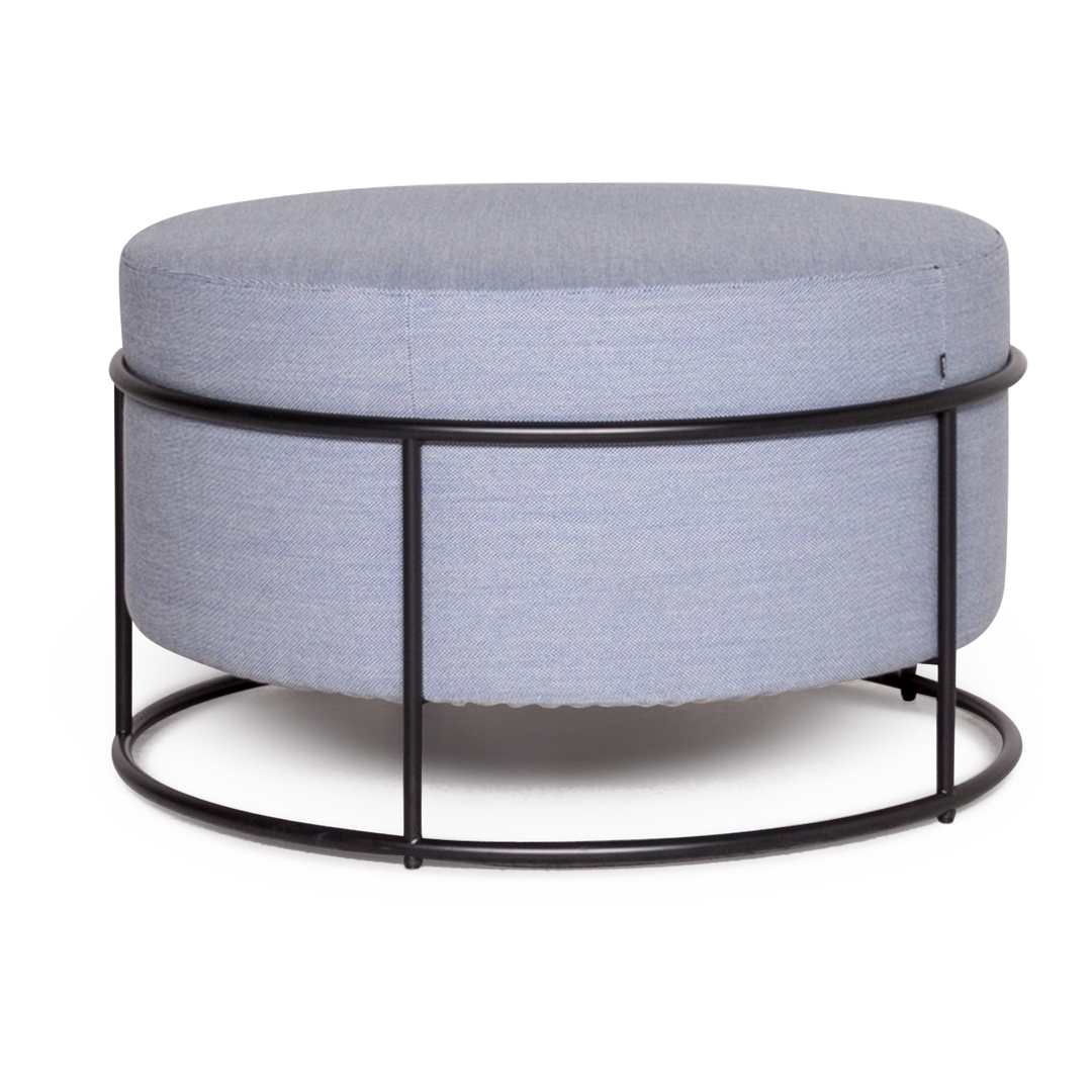 Tabouret en tissu Cor Drop bleu Pauline Deltour repose-pieds #8788