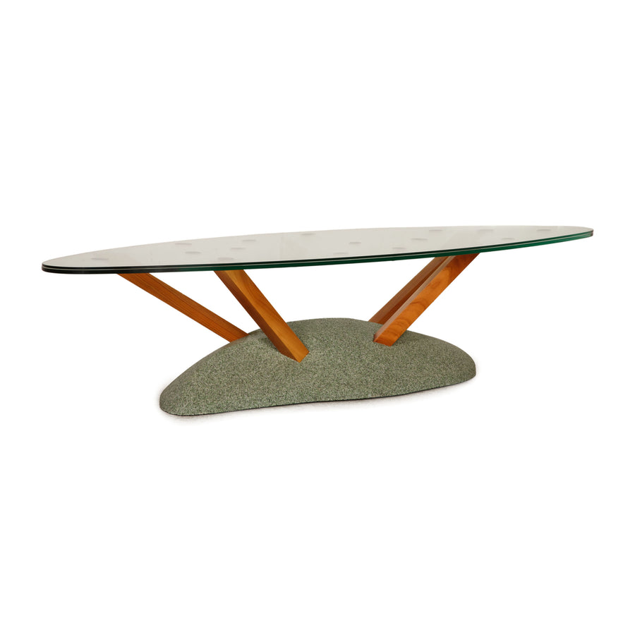 Cassina Artifici Glas Couchtisch Grau Grün