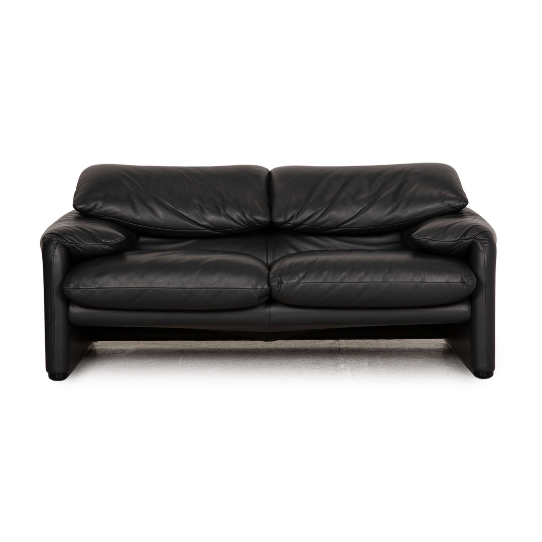 Cassina Maralunga Grau Zweisitzer Leder
