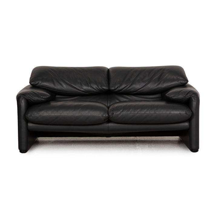 Cassina Maralunga Grau Zweisitzer Leder