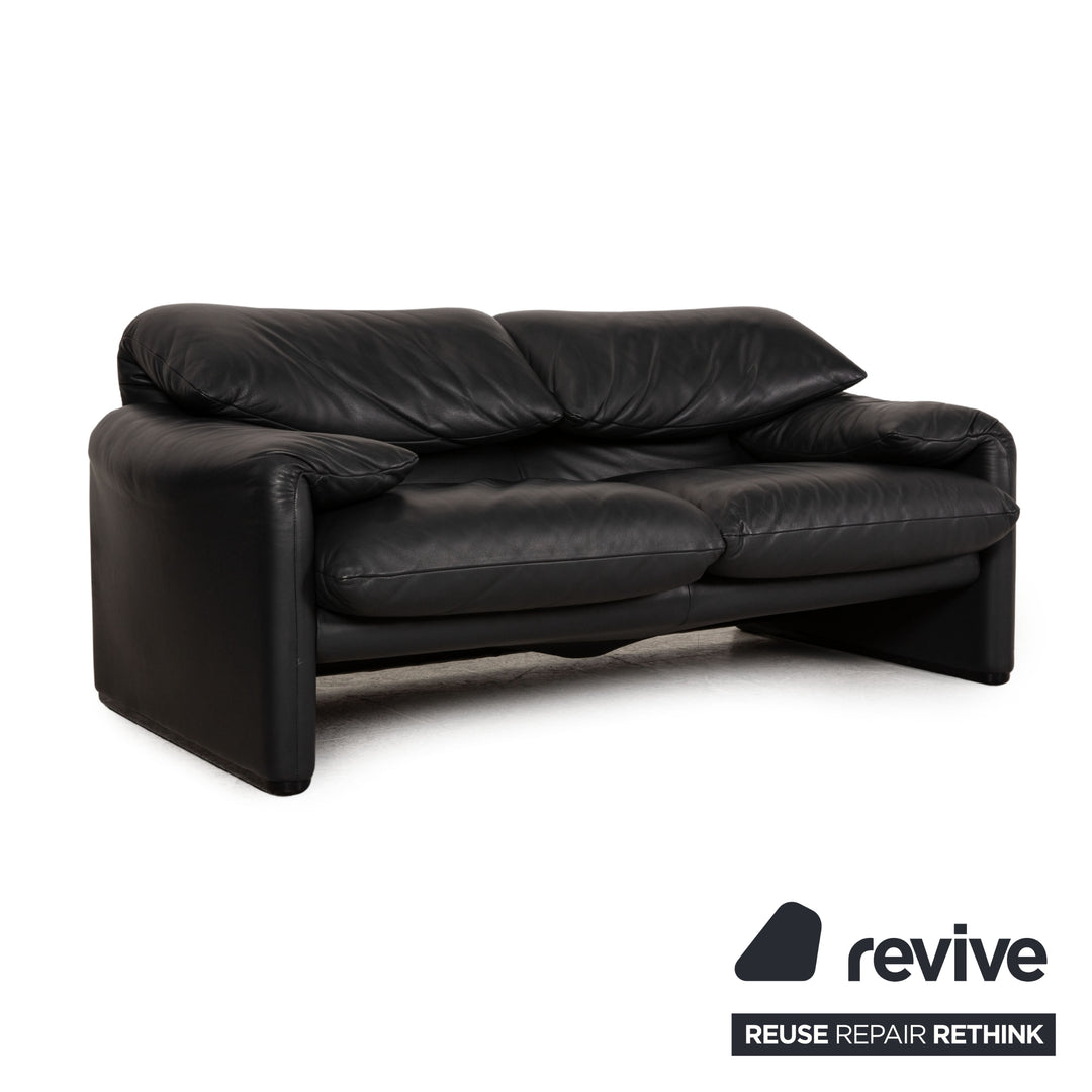 Cassina Maralunga Grau Zweisitzer Leder