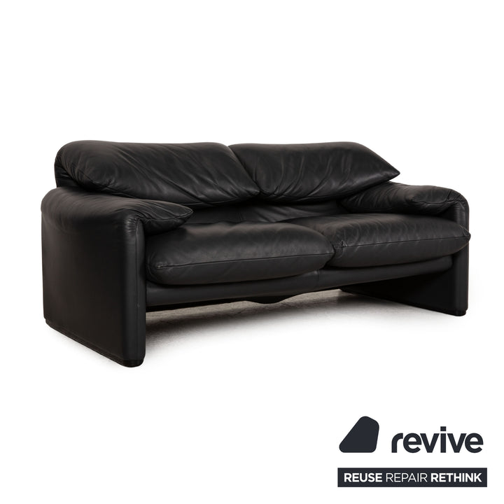 Cassina Maralunga Grau Zweisitzer Leder