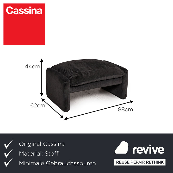 Cassina Maralunga Stoff Hocker Grau