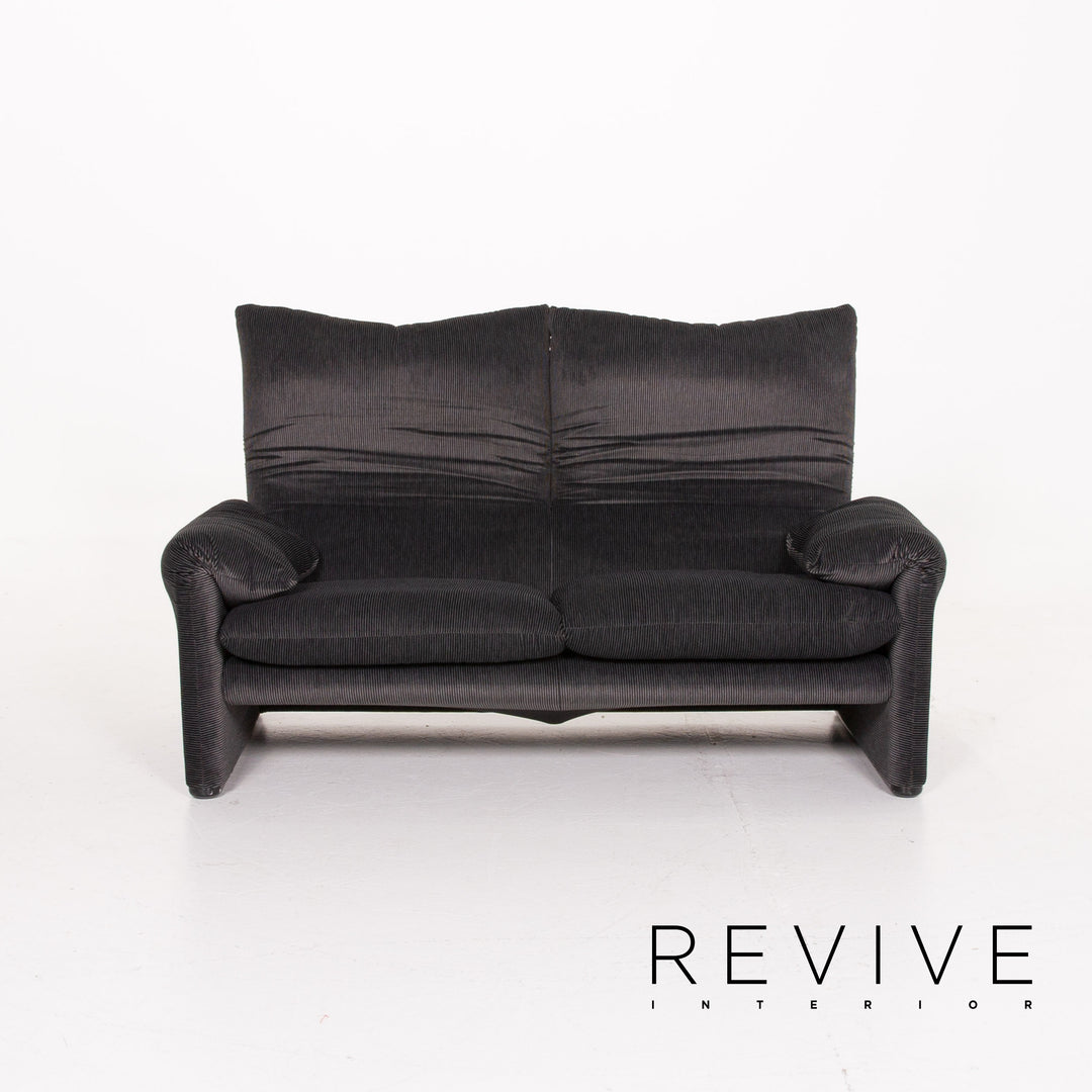 Cassina Maralunga Stoff Sofa Grau Zweisitzer #14145