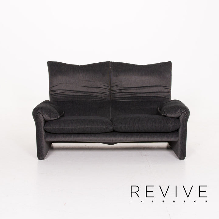 Cassina Maralunga Stoff Sofa Grau Zweisitzer #14145