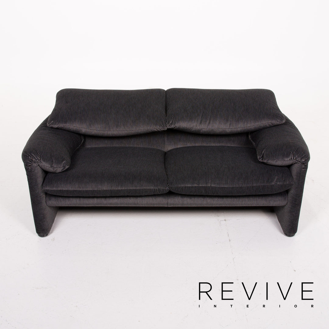 Cassina Maralunga Stoff Sofa Grau Zweisitzer #14145