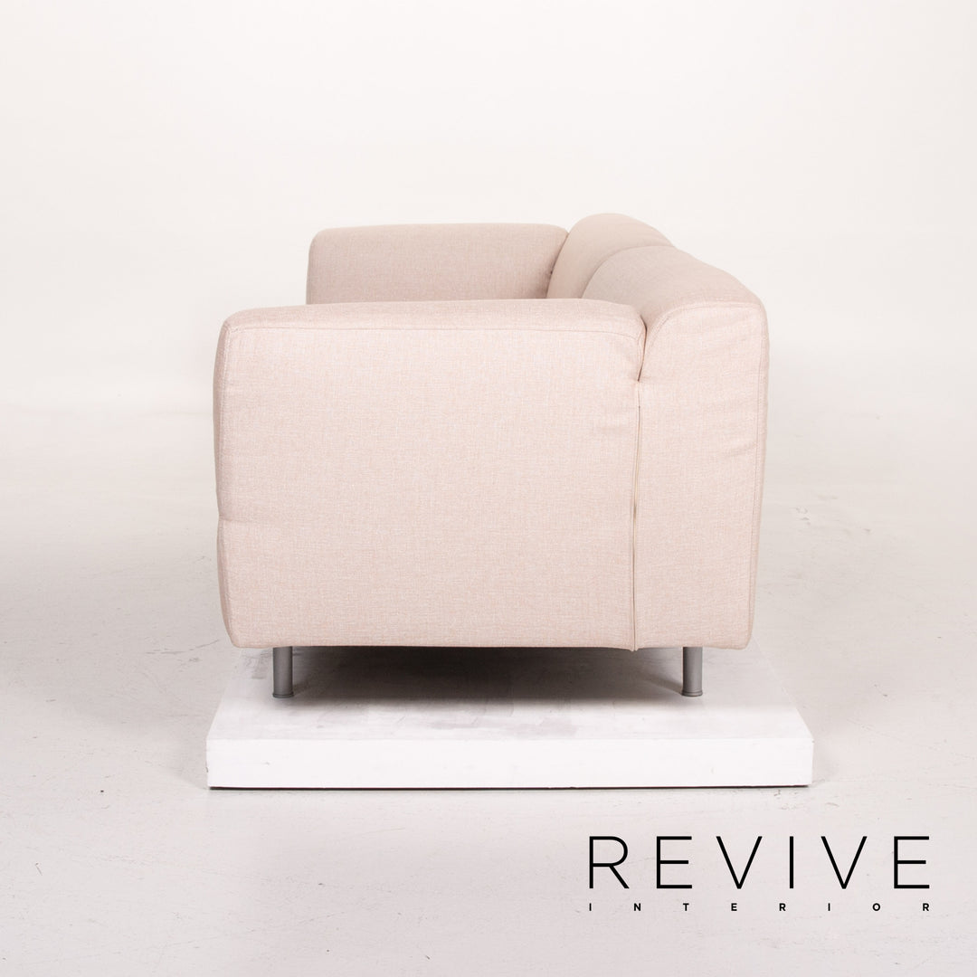 Cassina Met canapé en tissu crème nacre rose canapé trois places #13843