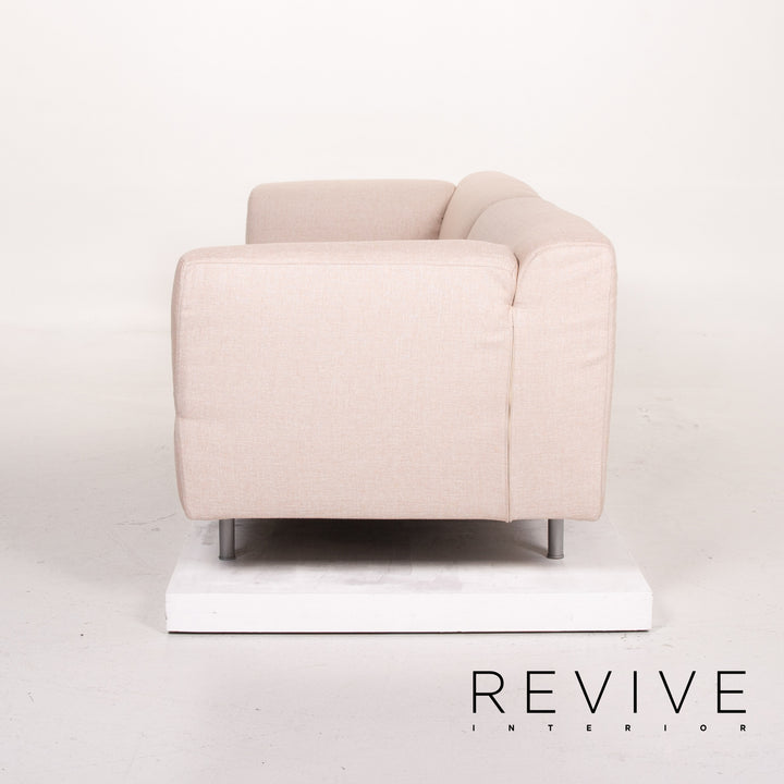 Cassina Met canapé en tissu crème nacre rose canapé trois places #13843