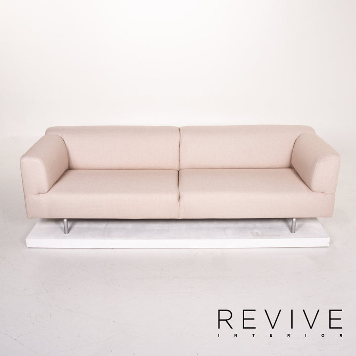 Cassina Met canapé en tissu crème nacre rose canapé trois places #13843
