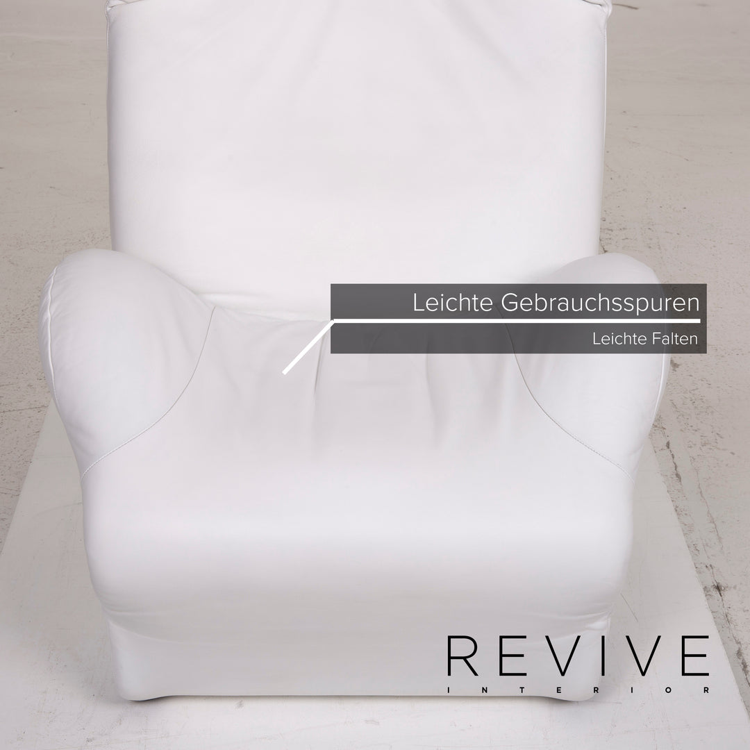 Cassina Wink Leather Armchair White Relaxation #15378
