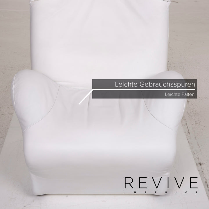 Cassina Wink Leather Armchair White Relaxation #15378