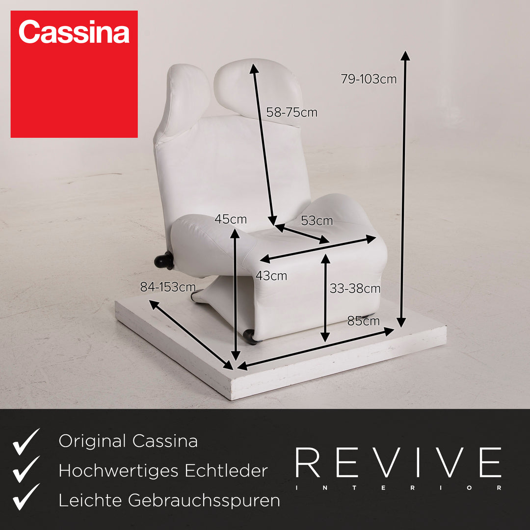 Cassina Wink Leather Armchair White Relaxation #15378