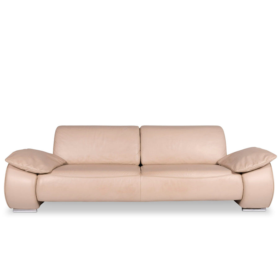Musterring Designer Leider Sofa Beige Dreisitzer #10413