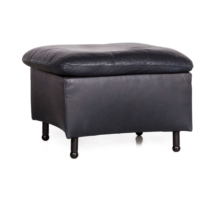 de Sede Designer Leder Hocker Blau Echtleder #7355