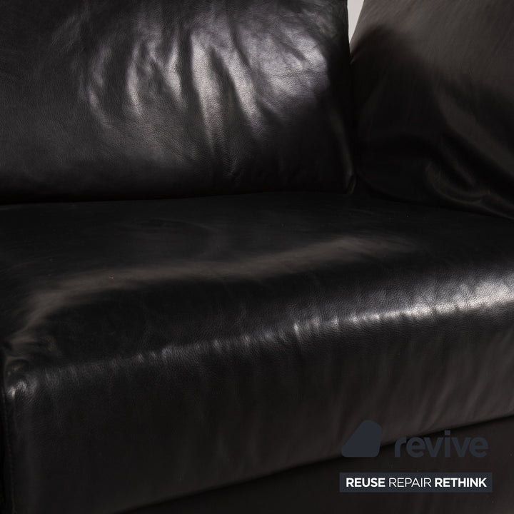 Contur Semino Leder Sofa Schwarz Ecksofa Sofa Couch