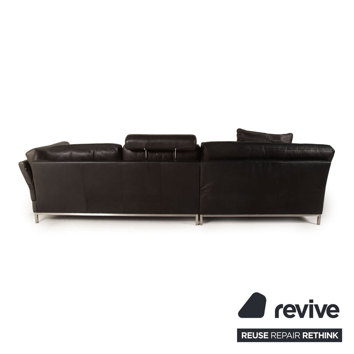 Contur Semino Leder Sofa Schwarz Ecksofa Sofa Couch